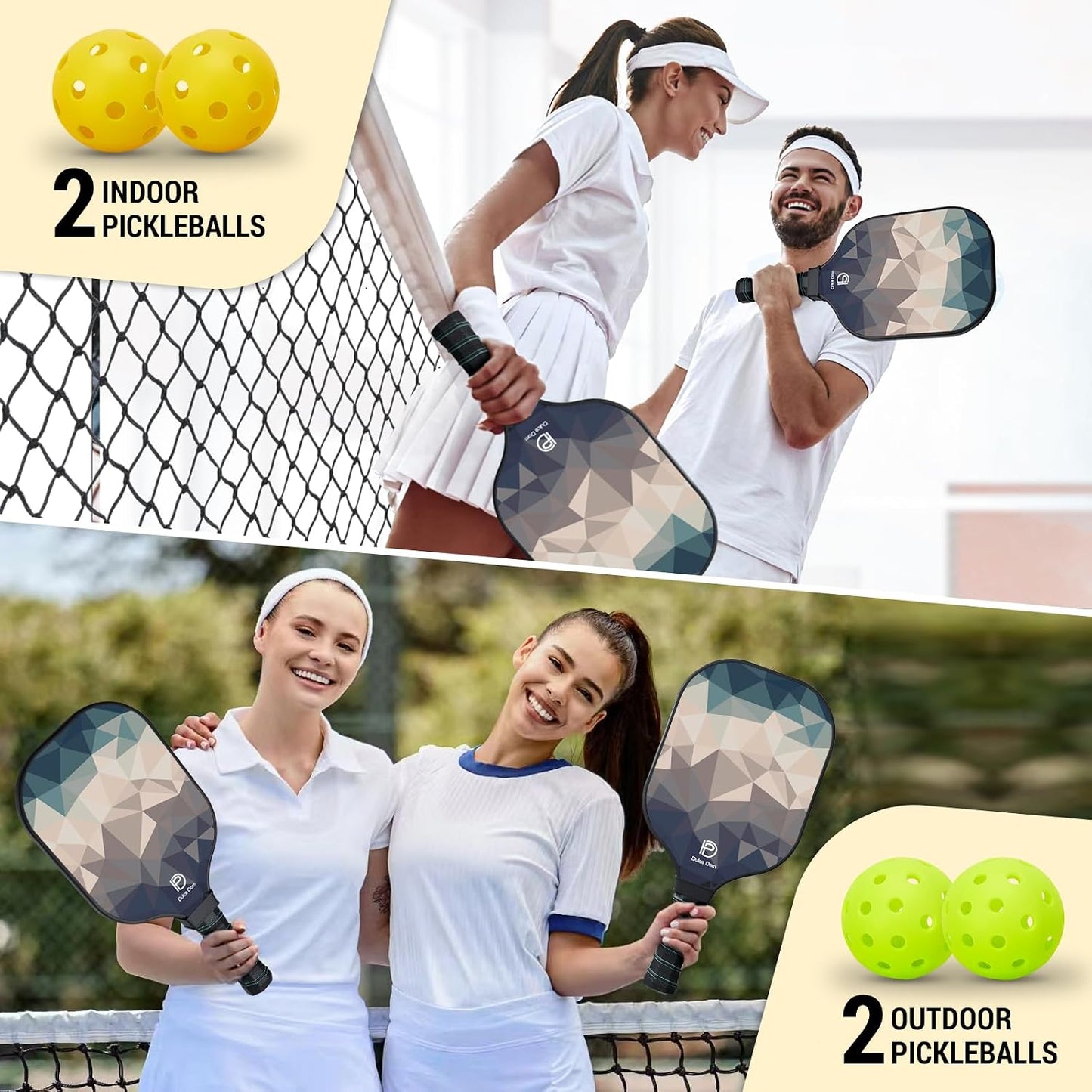 Pickleball Paddles Set of 2/4 - USAPA Approved