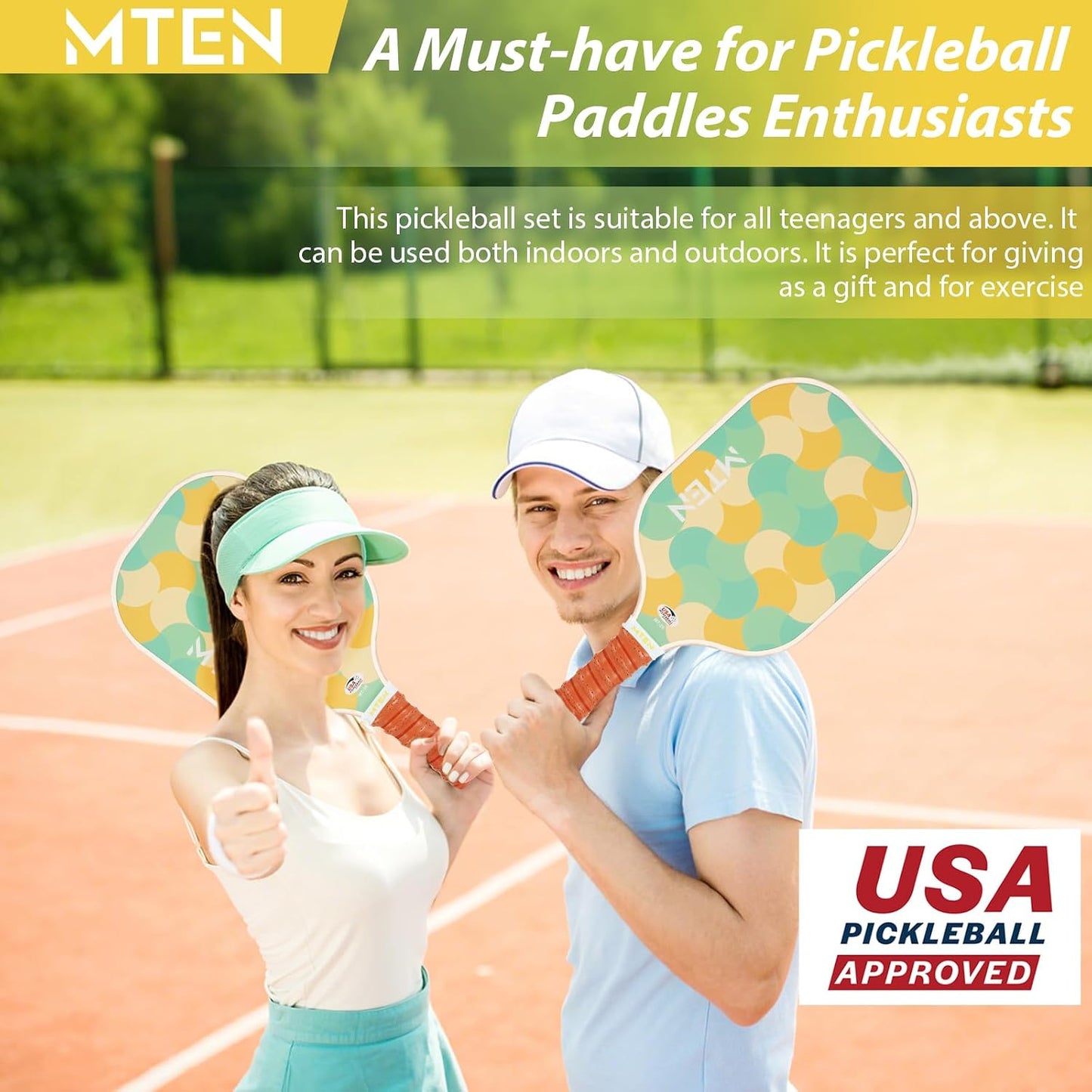Pickleball Paddles Set of 2/4 - USAPA Approved