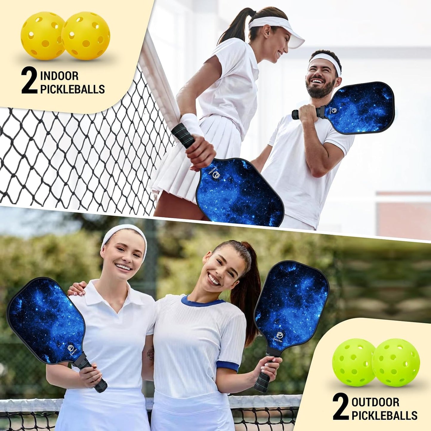 Pickleball Paddles Set of 2/4 - USAPA Approved