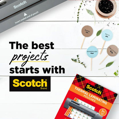 Scotch 5 Mil Business Card Laminating Pouches, 20 Pack