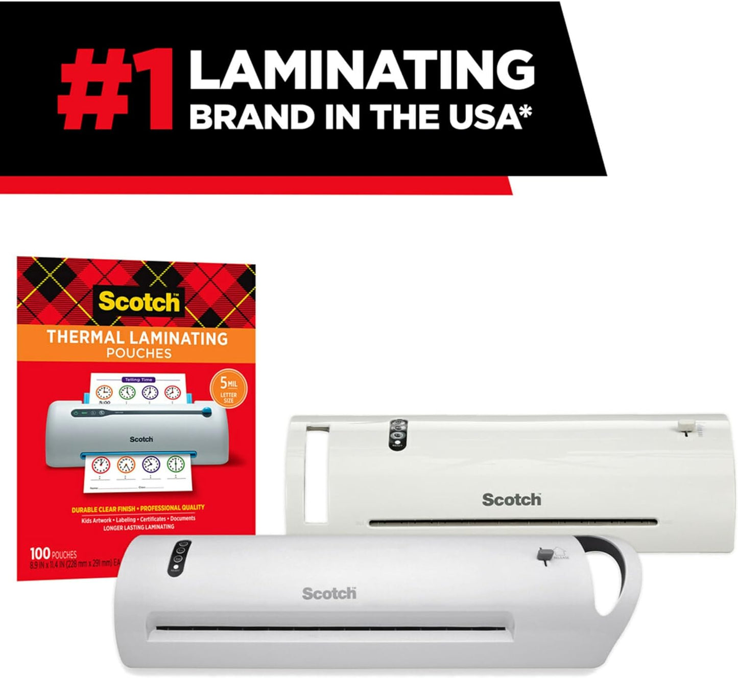 Scotch 5 Mil Business Card Laminating Pouches, 20 Pack