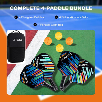 Pickleball Paddles Set of 2/4 - USAPA Approved