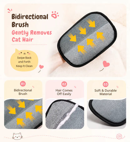 Upgraded Pet Hair Removal Gloves for Home Use, Close Fitting, Quick Hair Sticking, and Cleaning of Floating Hair