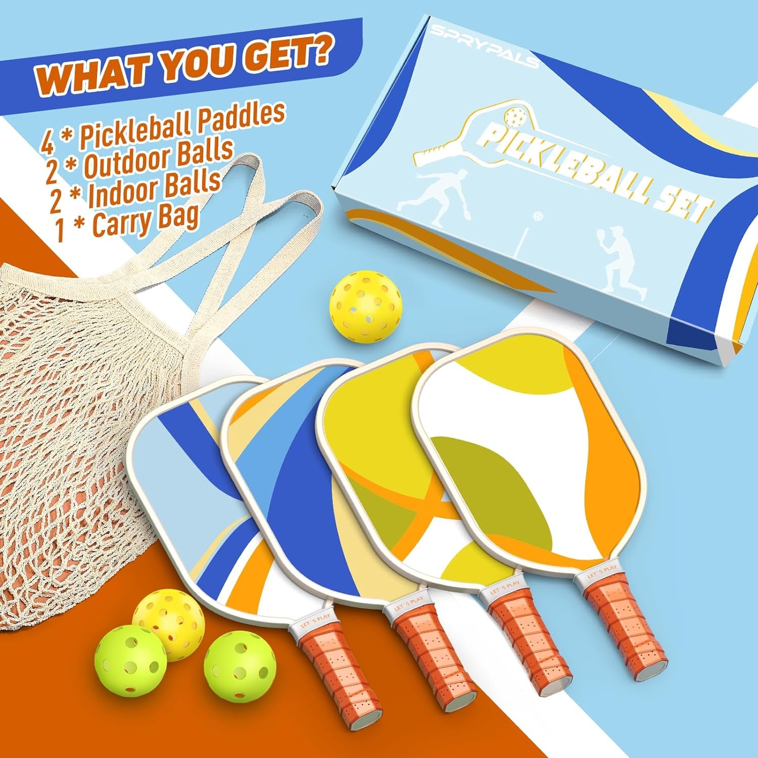 Pickleball Paddles Set of 2/4 - USAPA Approved