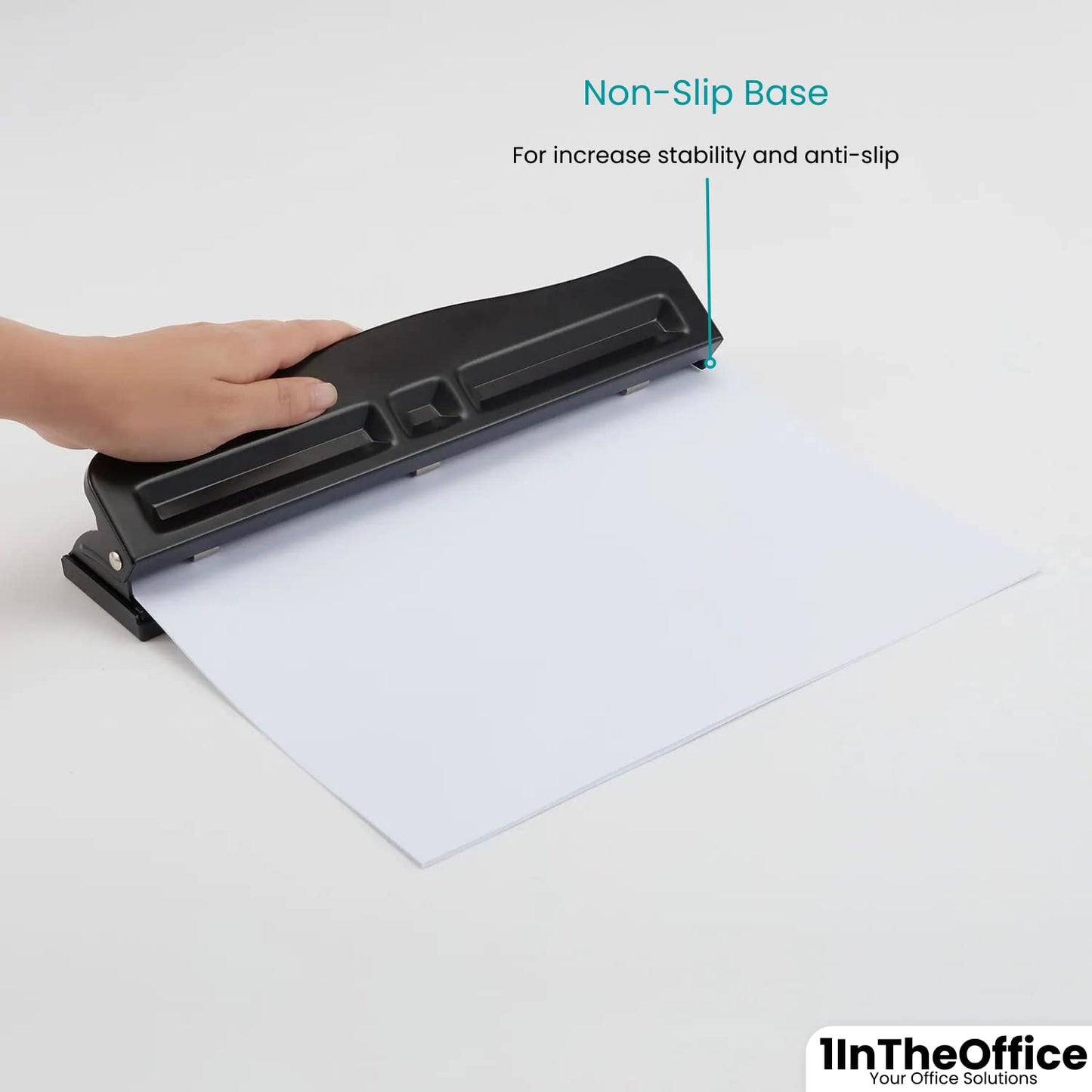 Adjustable 3-Hole Punch – 10-Sheet Metal Hole Puncher for Office, School and Home