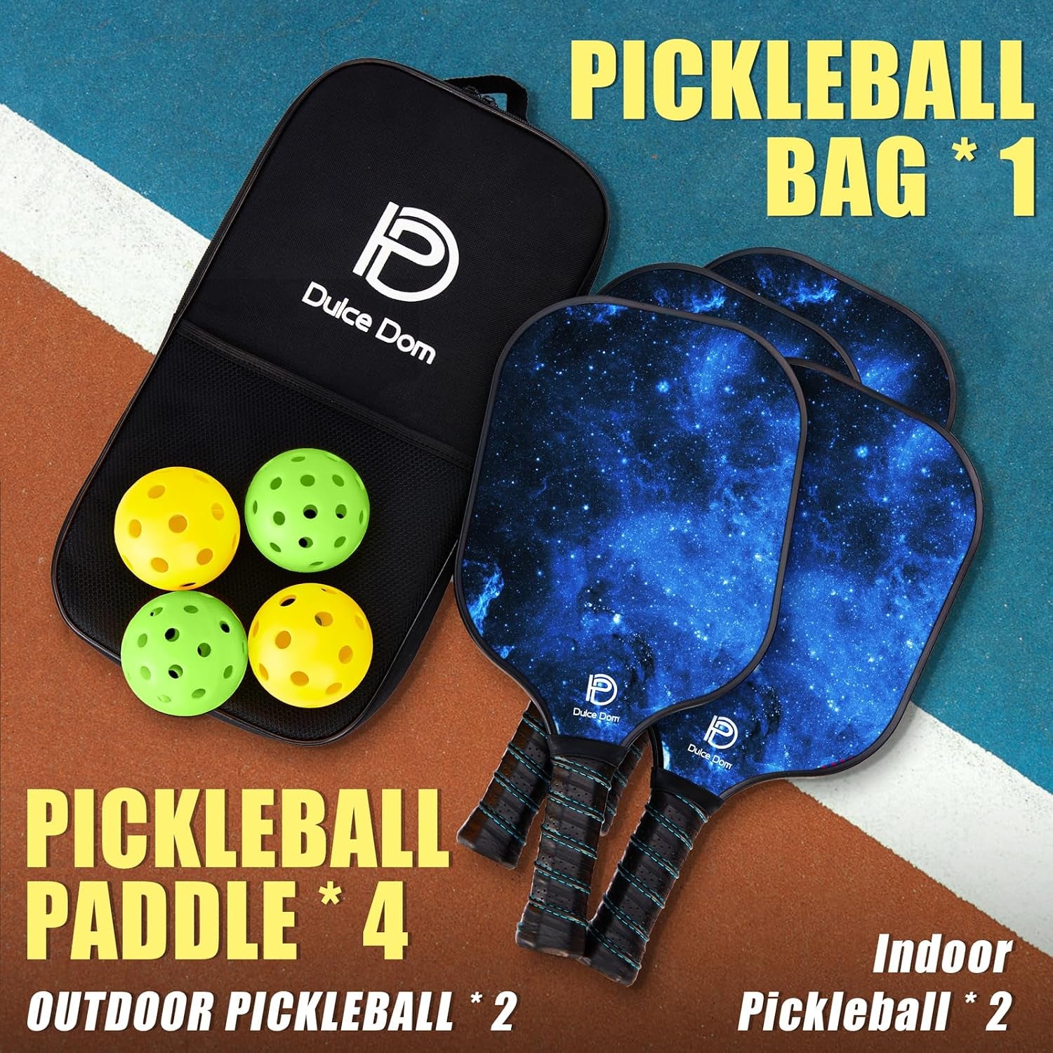 Pickleball Paddles Set of 2/4 - USAPA Approved