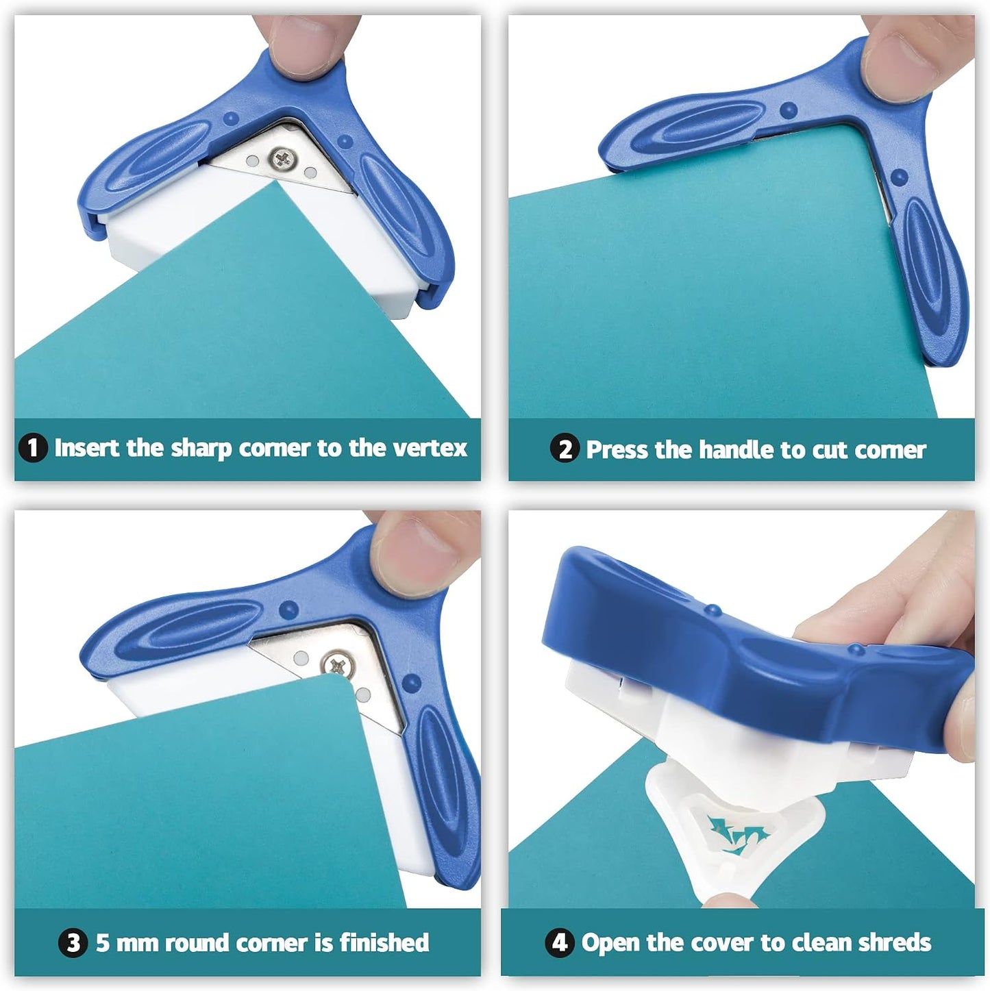 5 mm Corner Rounder Paper Punch for Cards, Photos & Crafts – Blue