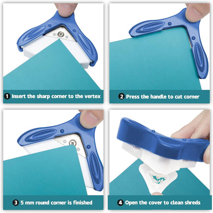 5 mm Corner Rounder Paper Punch for Cards, Photos & Crafts – Blue