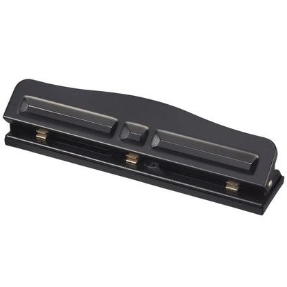 Adjustable 3-Hole Punch – 10-Sheet Metal Hole Puncher for Office, School and Home