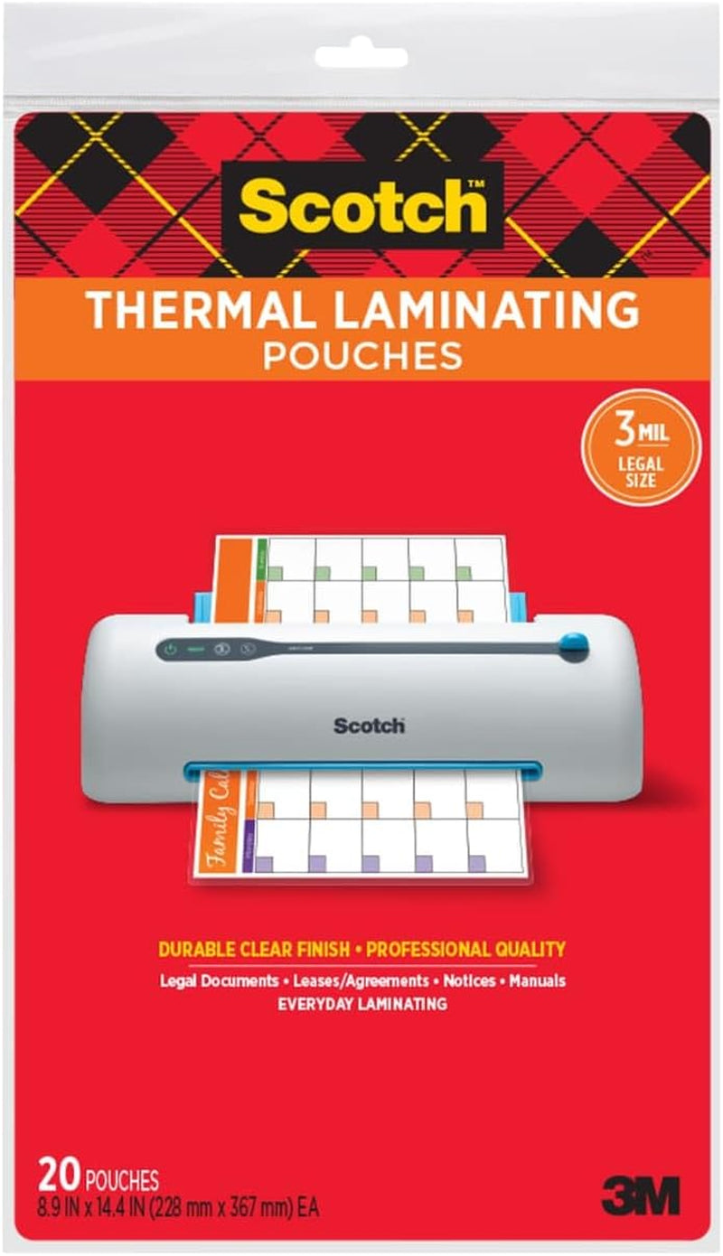 Scotch 3M Thermal Pouches, 8.9 in X14.4 in (228 Mm X 367 Mm)