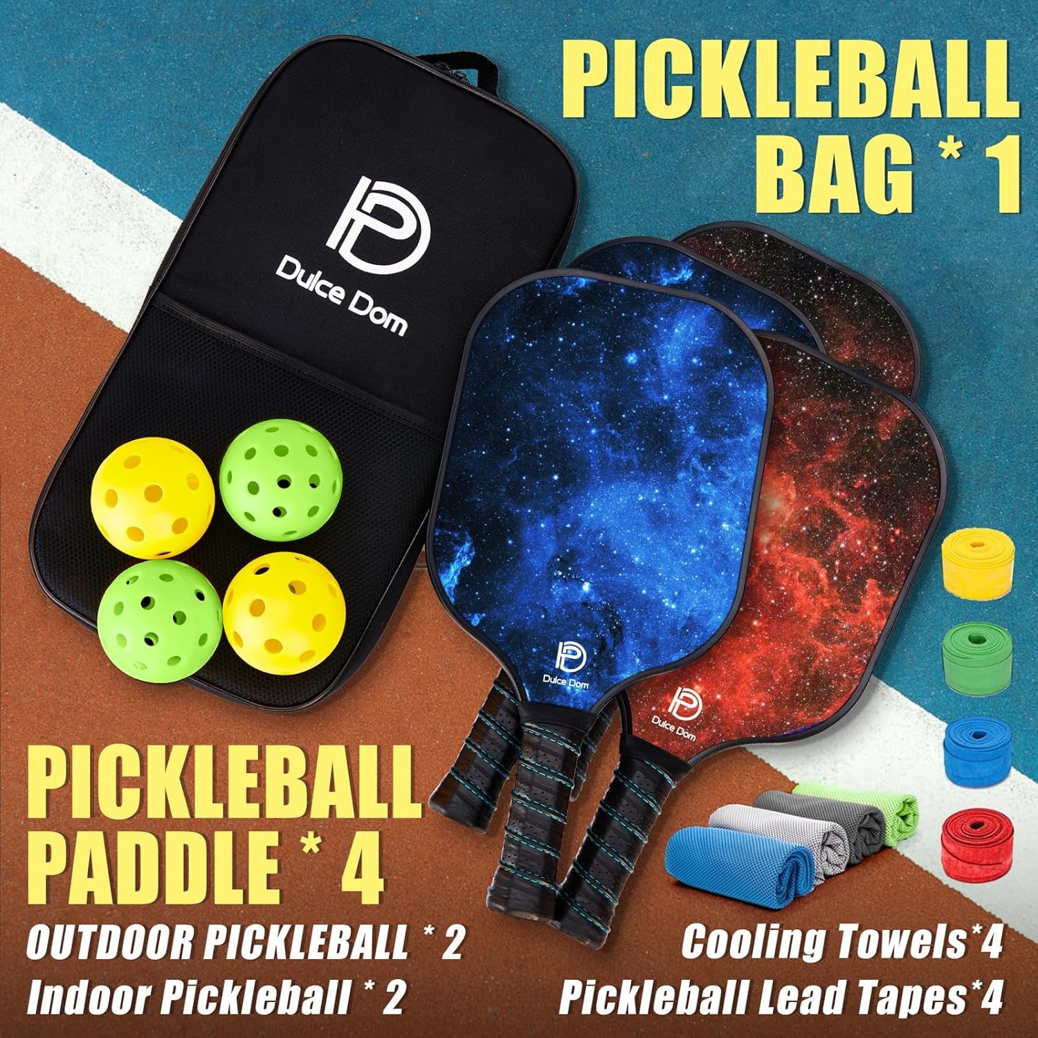 Pickleball Paddles Set of 2/4 - USAPA Approved