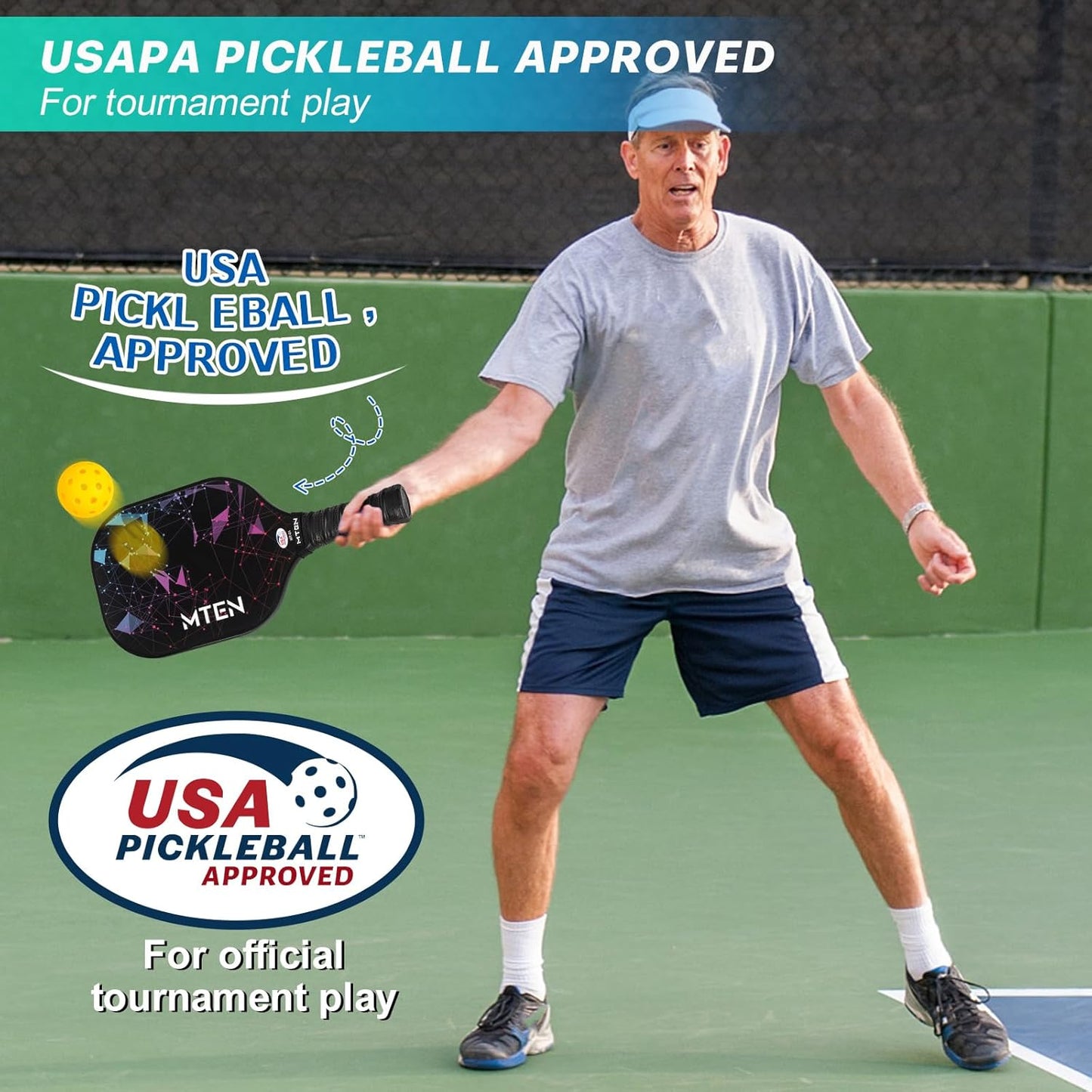 Pickleball Paddles Set of 2/4 - USAPA Approved