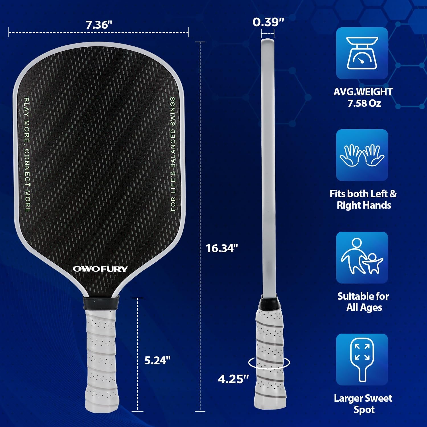 Pickleball Paddles Set of 2/4 - USAPA Approved
