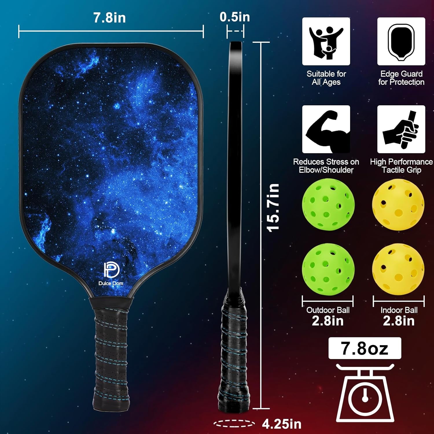 Pickleball Paddles Set of 2/4 - USAPA Approved