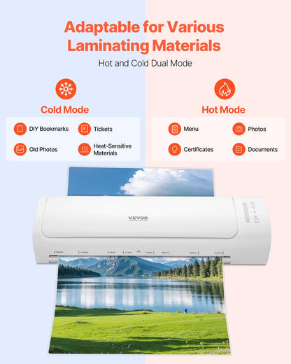 Laminator Machine Cold & Hot Laminator for Max A3 Size 3-5 Mil Thickness