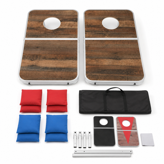 Portable Cornhole Board Set, Games for Adults with 8 Bean Bags