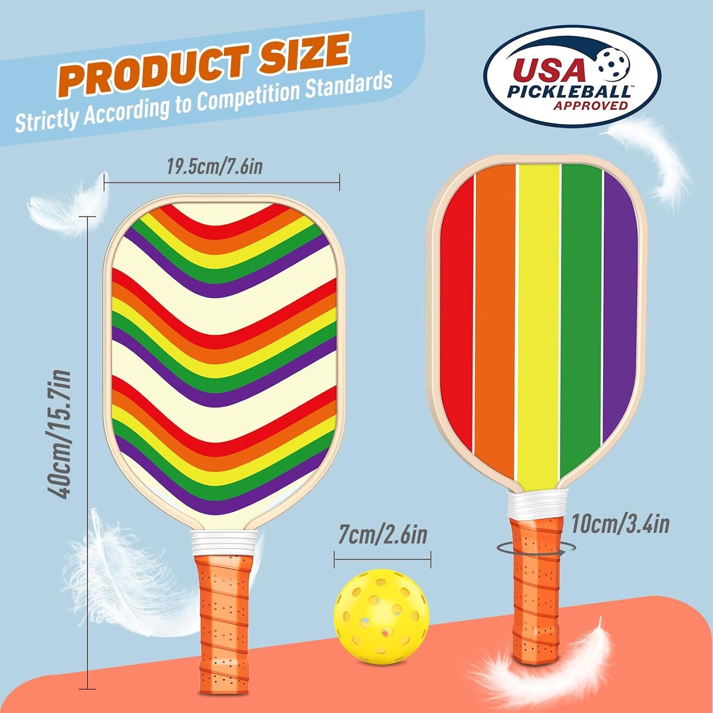 Pickleball Paddles Set of 2/4 - USAPA Approved