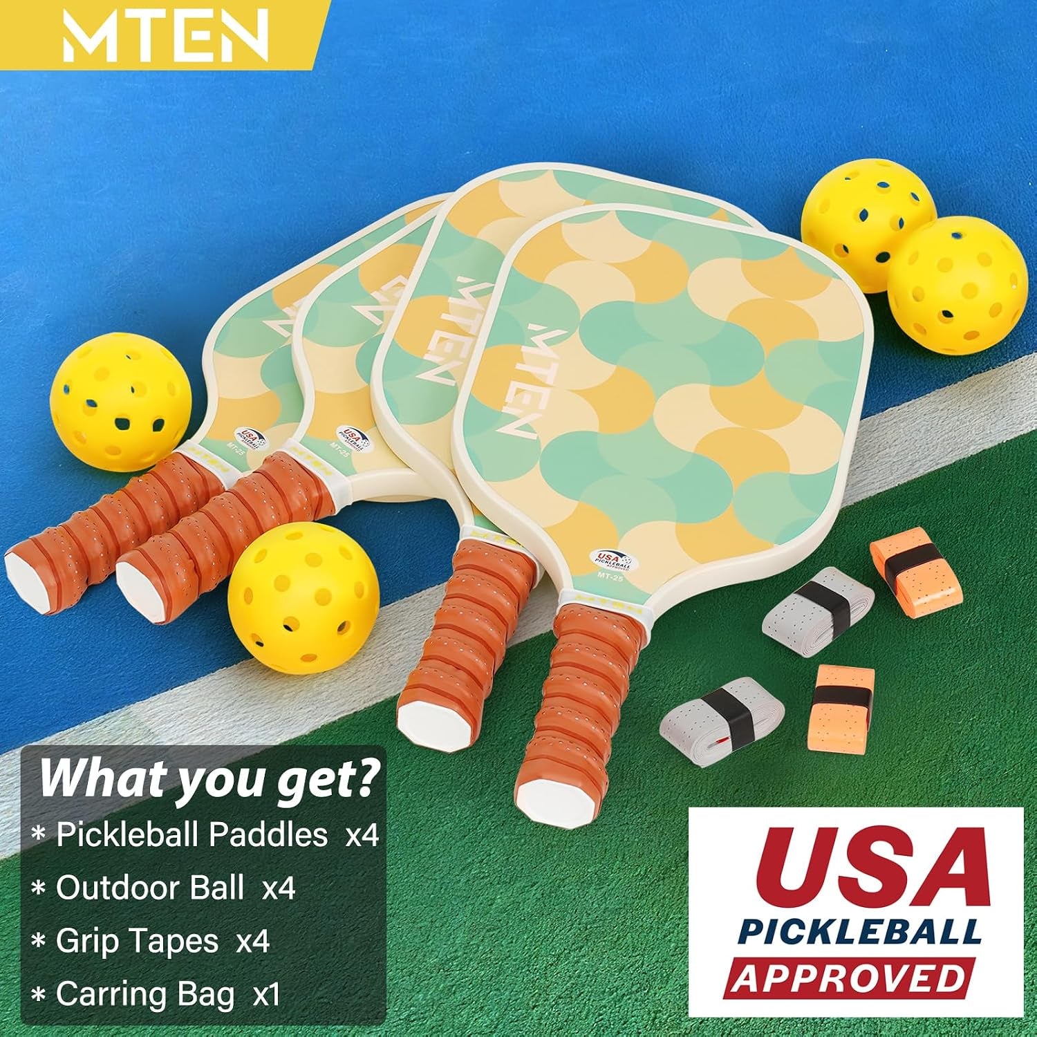Pickleball Paddles Set of 2/4 - USAPA Approved