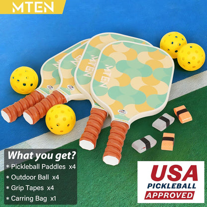 Pickleball Paddles Set of 2/4 - USAPA Approved
