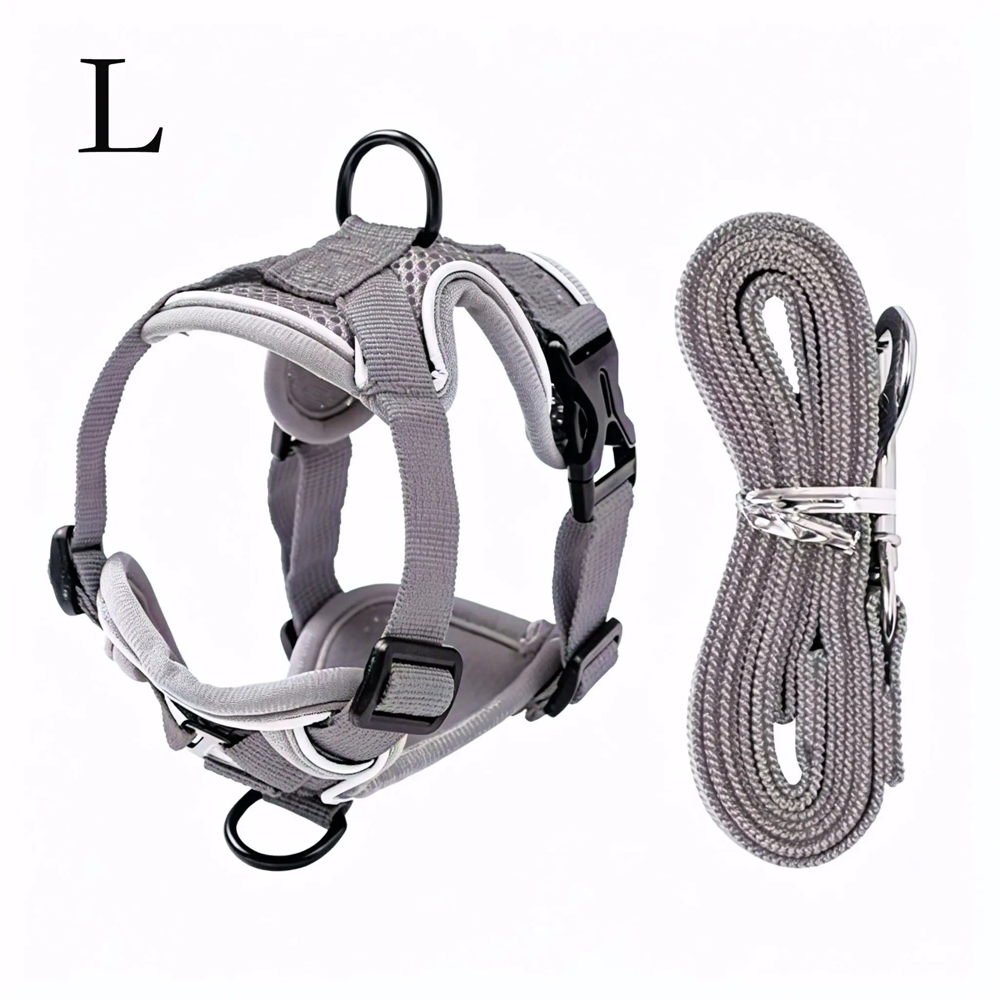 Leash Set: Escape-Proof Adjustable Cat Leash and Collar Made from Comfortable, Breathable Materials, with Adjustable Sizing. Reflective Soft Mesh Vest for Easy Safe Leash Walking. Includes a Summer Version; Breathable and Moisture-Wicking.