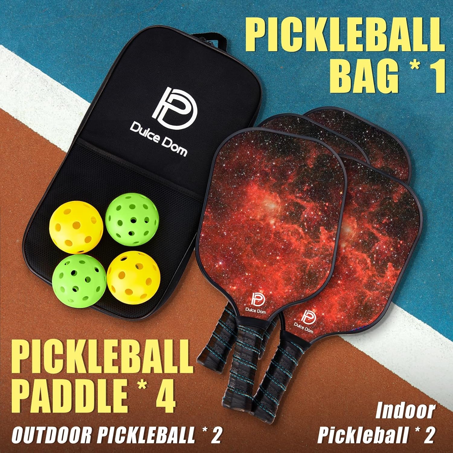 Pickleball Paddles Set of 2/4 - USAPA Approved