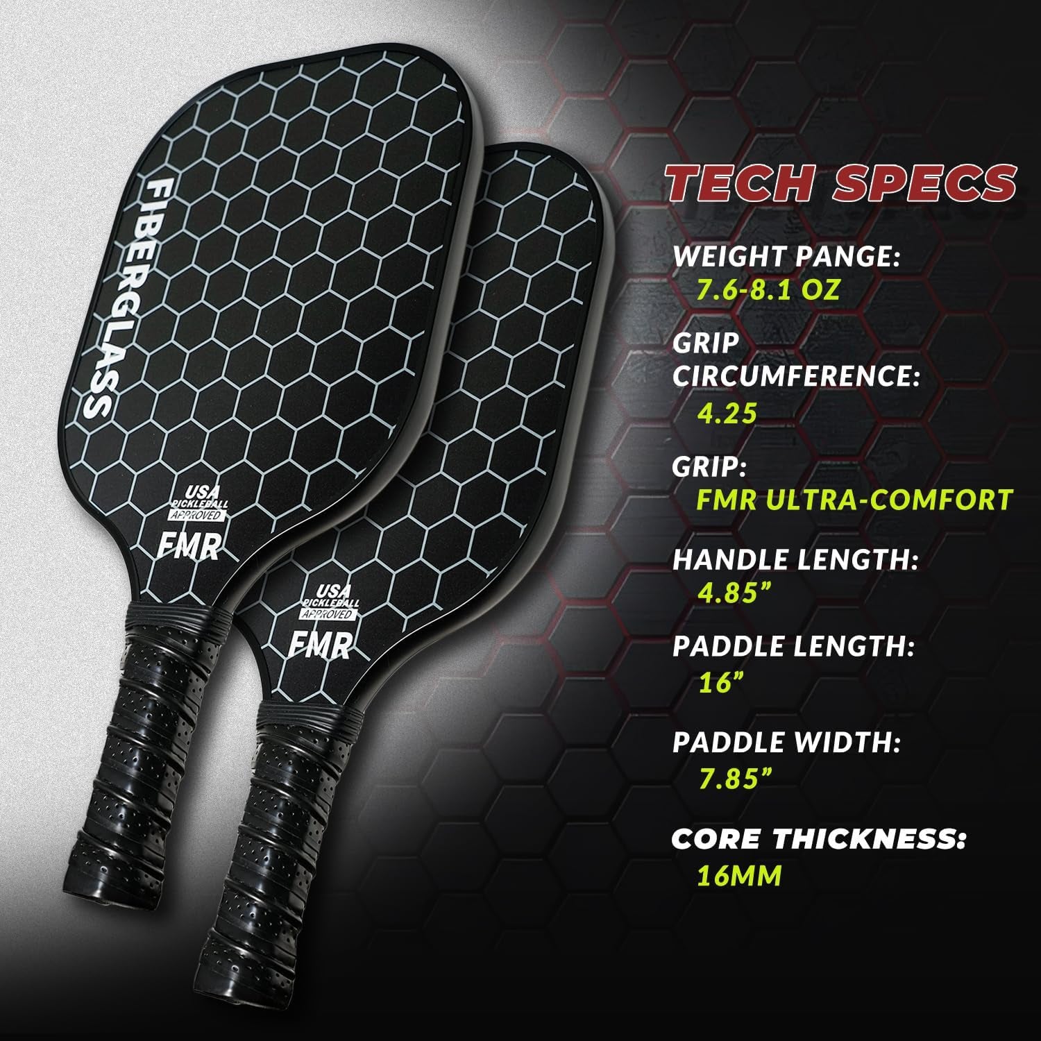 Pickleball Paddles Set of 2/4 - USAPA Approved