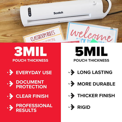 Scotch 3M Thermal Pouches, 8.9 in X14.4 in (228 Mm X 367 Mm)
