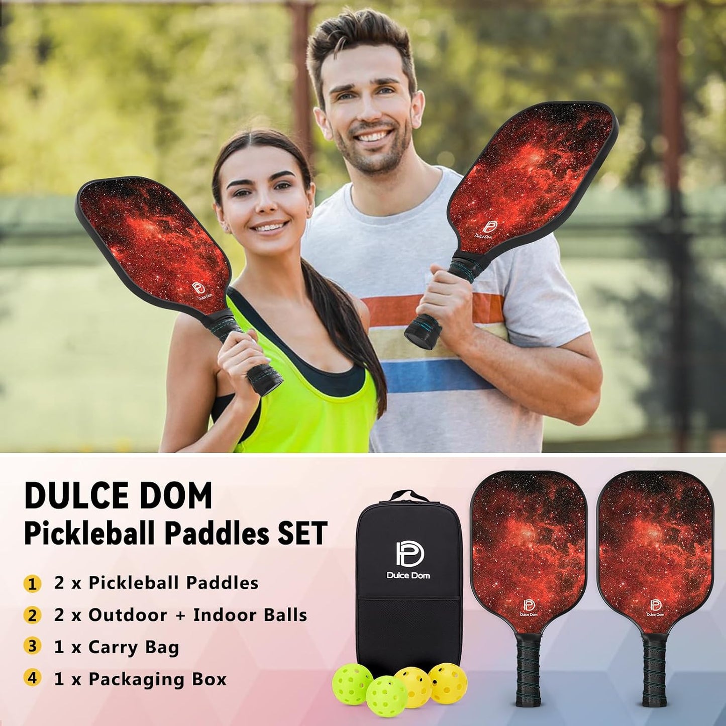 Pickleball Paddles Set of 2/4 - USAPA Approved