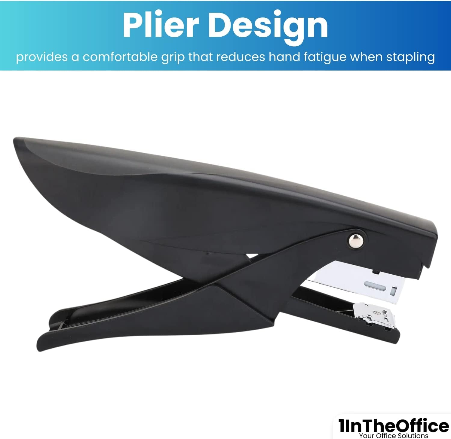 Handheld Plier Stapler – 20-Sheet Capacity Ergonomic Stapler for Office, Warehouse and Mobile Use