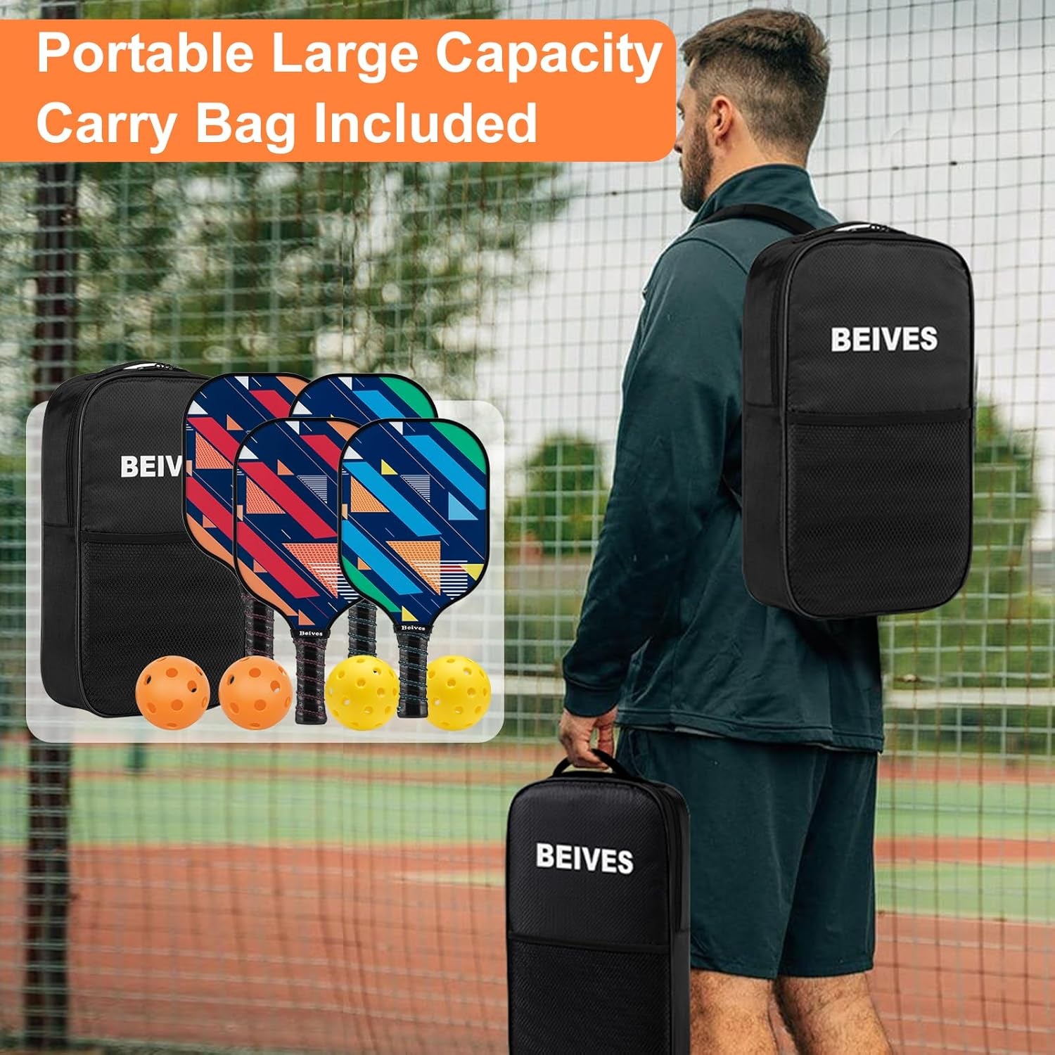Pickleball Paddles Set of 2/4 - USAPA Approved