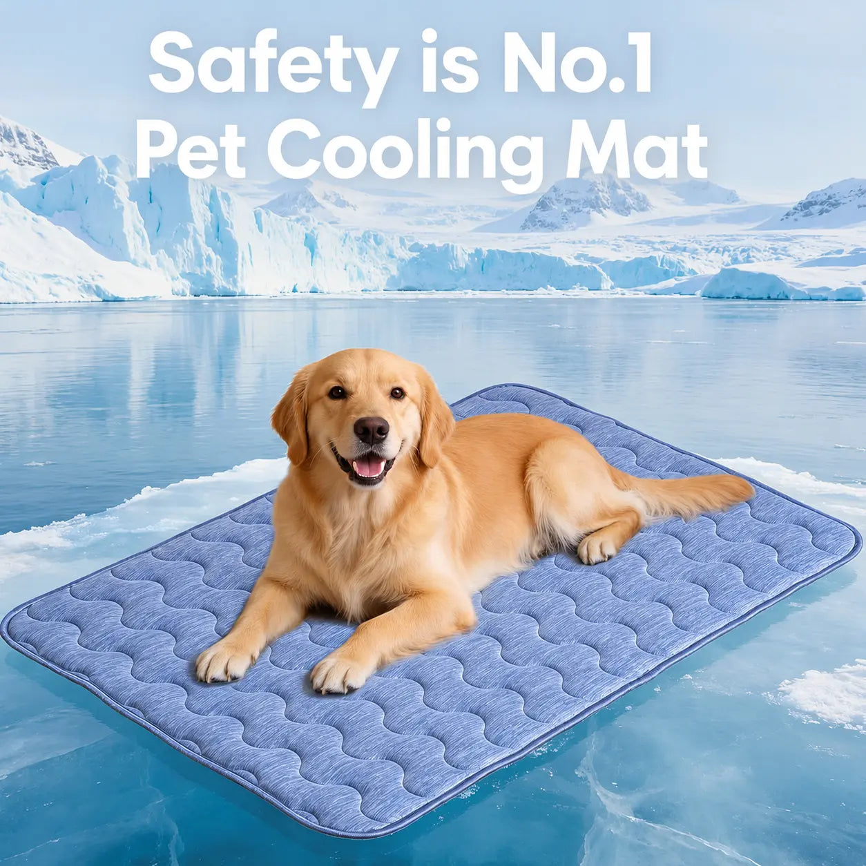 Large Dog Cooling Mat - Q-MAX > 0.45 Thick Durable Fur-Friendly Bed Mat, Gel-Free Electric-Free Safe Washable Non-Slip Summer Crate Bed, Fur-Friendly Bed Mats
