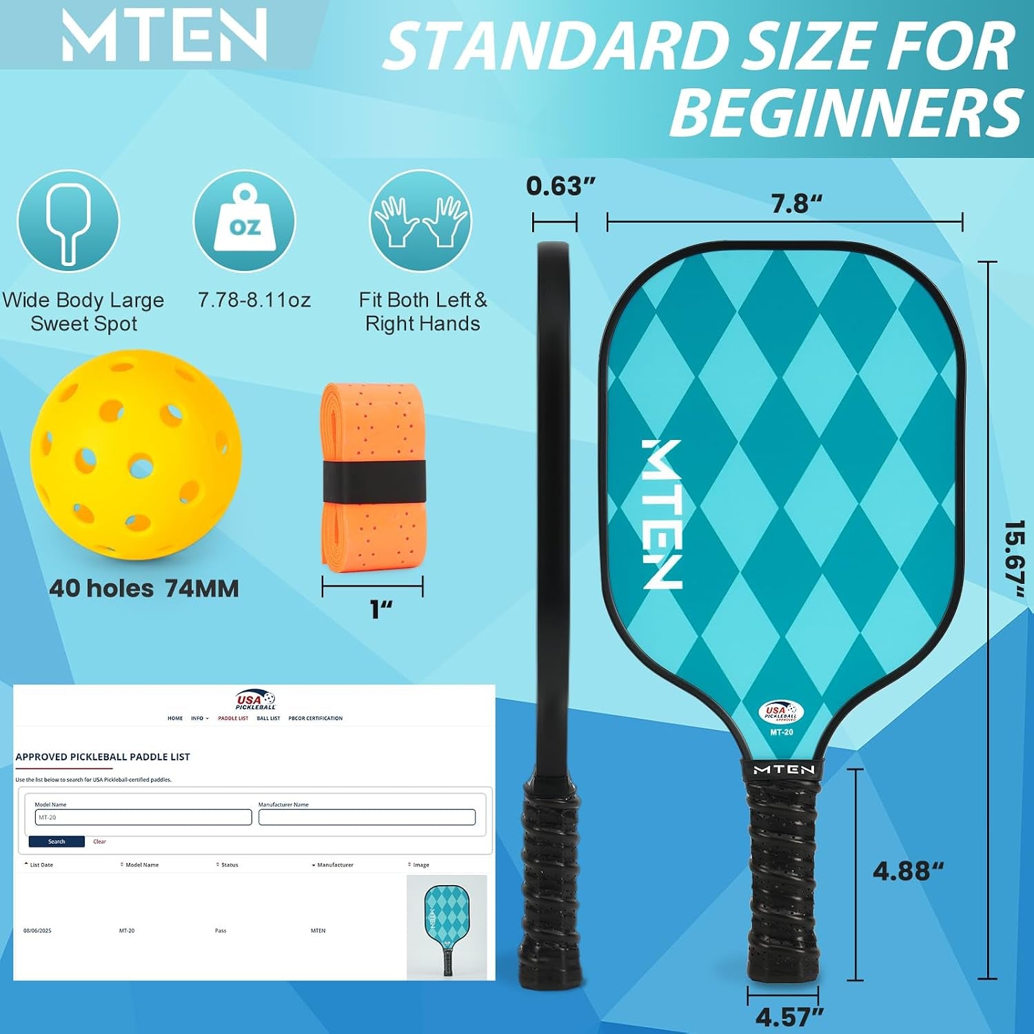 Pickleball Paddles Set of 2/4 - USAPA Approved