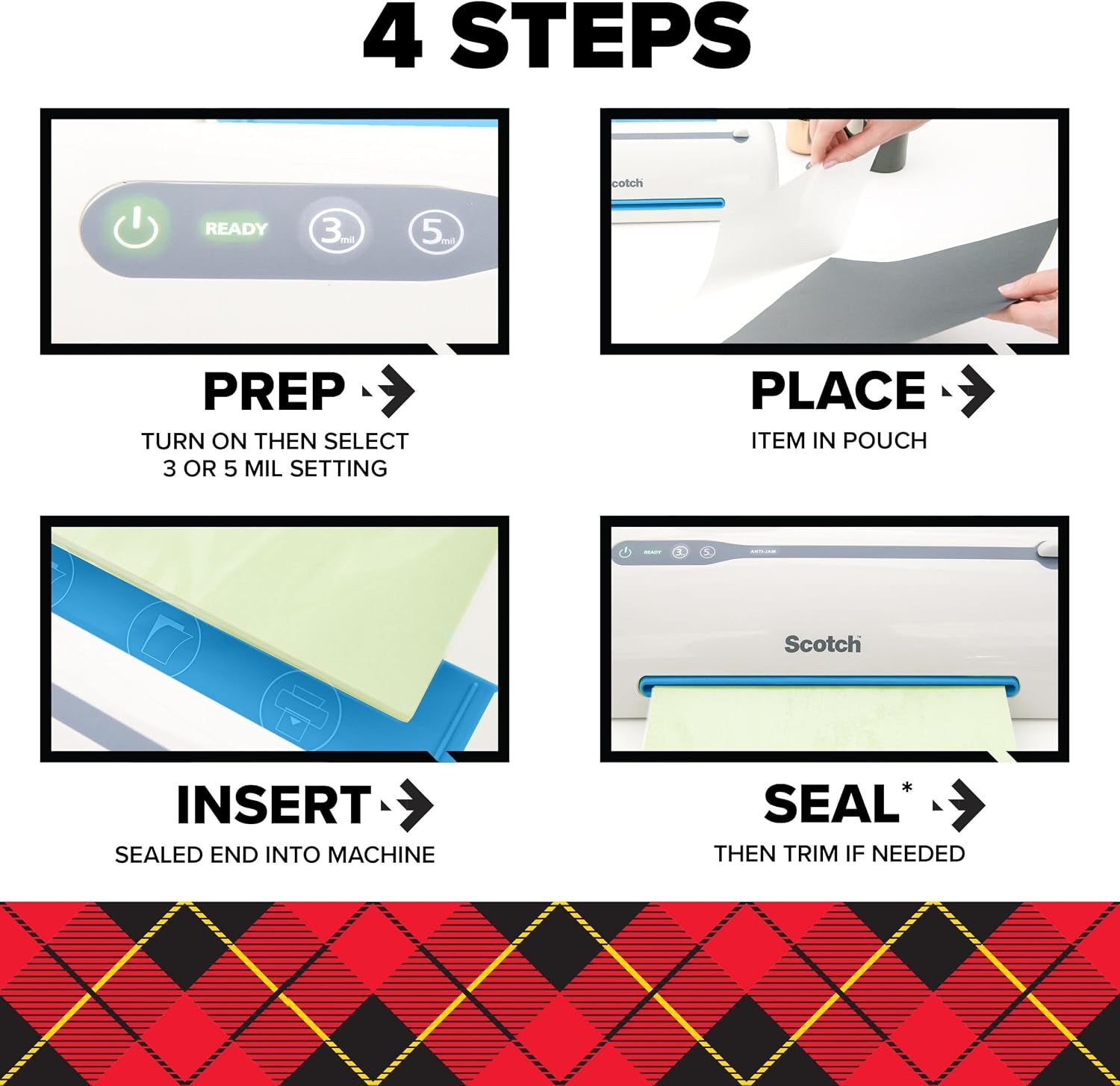 Scotch 3M Thermal Pouches, 8.9 in X14.4 in (228 Mm X 367 Mm)