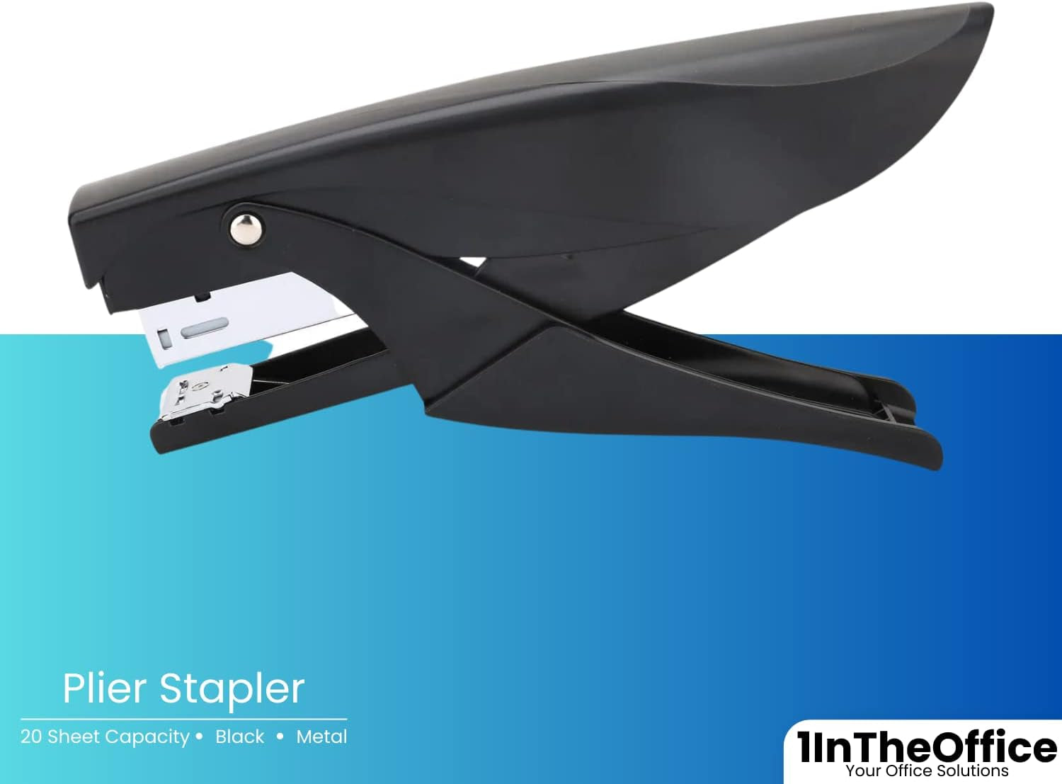 Handheld Plier Stapler – 20-Sheet Capacity Ergonomic Stapler for Office, Warehouse and Mobile Use