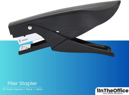 Handheld Plier Stapler – 20-Sheet Capacity Ergonomic Stapler for Office, Warehouse and Mobile Use